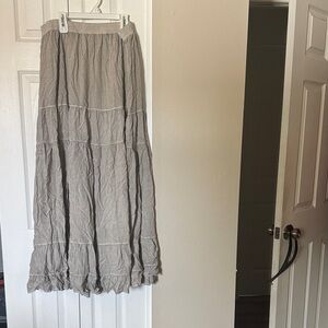 American Eagle Outfitters Light Gray Maxi Skirt
